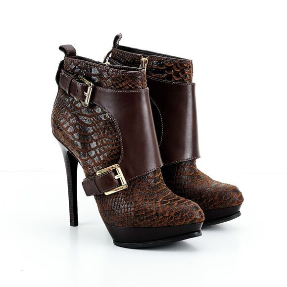 Authentic MICHAEL KORS Snakeskin Leather Booties
